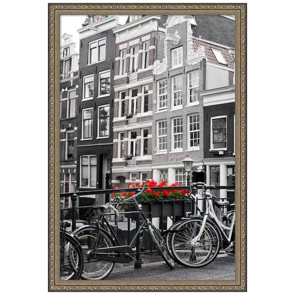 Amanti Art Parisian Silver Wood Picture Frame Opening Size 20 x 30 in.