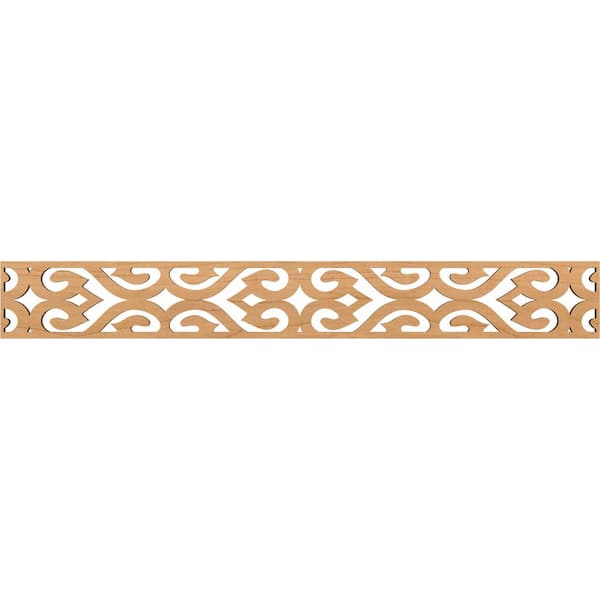 Ekena Millwork Keene Fretwork 0.375 in. D x 46.5 in. W x 6 in. L Maple Wood Panel Moulding
