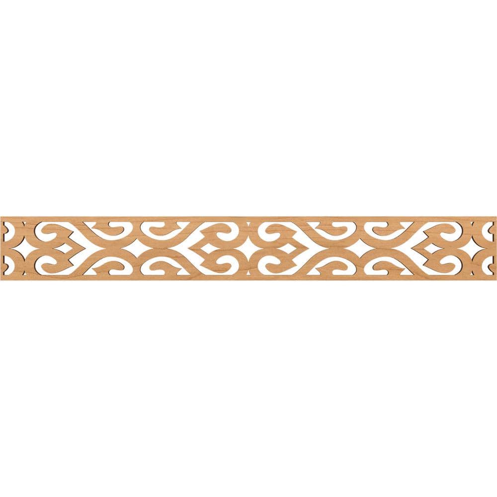 Maple Millwork Ekena Millwork Keene Fretwork 0.375 in. D x 46.5 in. W x 6 in. L Maple ...