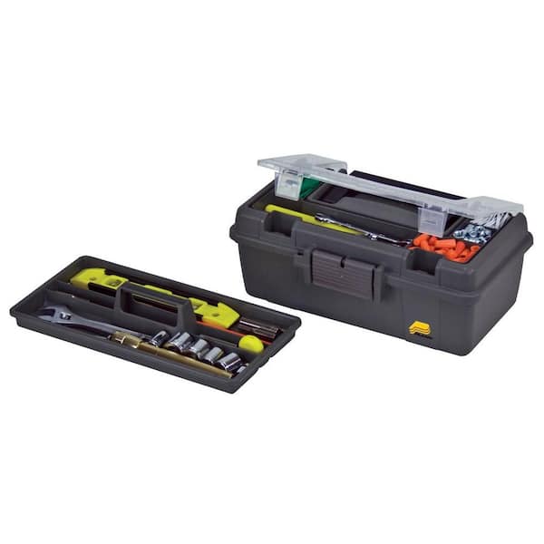 Plano 13 in. Compact Tool Box with Tray 114002 - The Home Depot