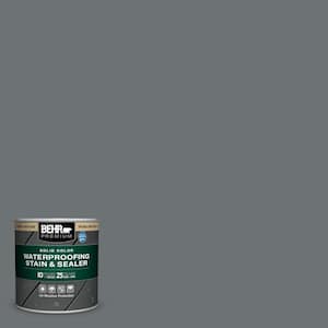 8 oz. #MQ5-28 Dawn Gray Solid Color Waterproofing Exterior Wood Stain and Sealer Sample