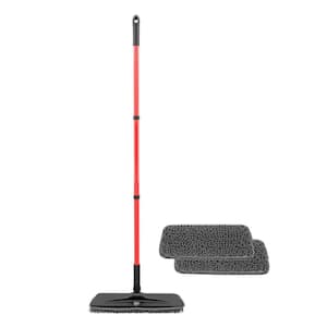 Dust Mop with Dusting Pads Bundle, Head Width 16.25 in., Machine-Washable Microfiber Pad, Hard Floor Cleaner, Flat Mop