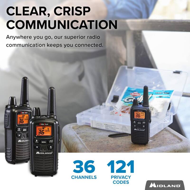 Handheld 30 Mile Range Rechargeable Waterproof Digital 2-Way Radio with Charger 2-Pack