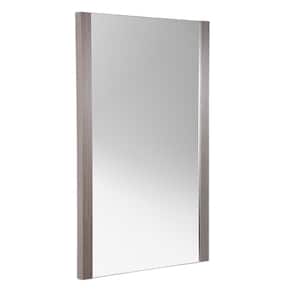 Torino 20.00 in. W x 32.00 in. H Framed Rectangular Bathroom Vanity Mirror in Gray Oak