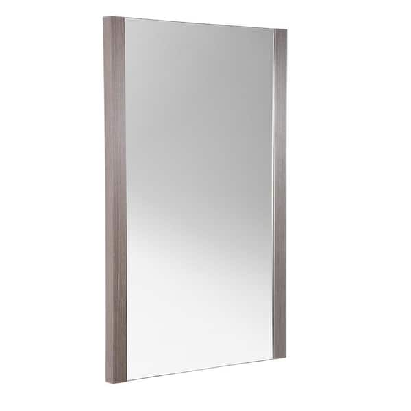 Fresca Torino 20.00 in. W x 32.00 in. H Framed Rectangular Bathroom Vanity Mirror in Gray Oak