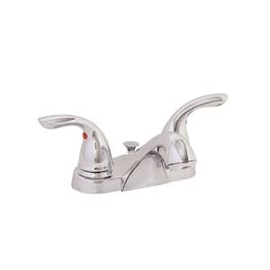 Westlake 4 in. Centerset 2-Handle Bathroom Faucet without Pop-Up in Chrome