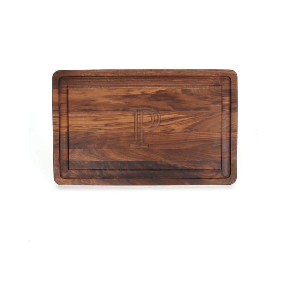  Extra Large Black Walnut Cutting Board with Juice Groove Built  in Handles and Rubber Feet. 2 Inches Thick : Home & Kitchen