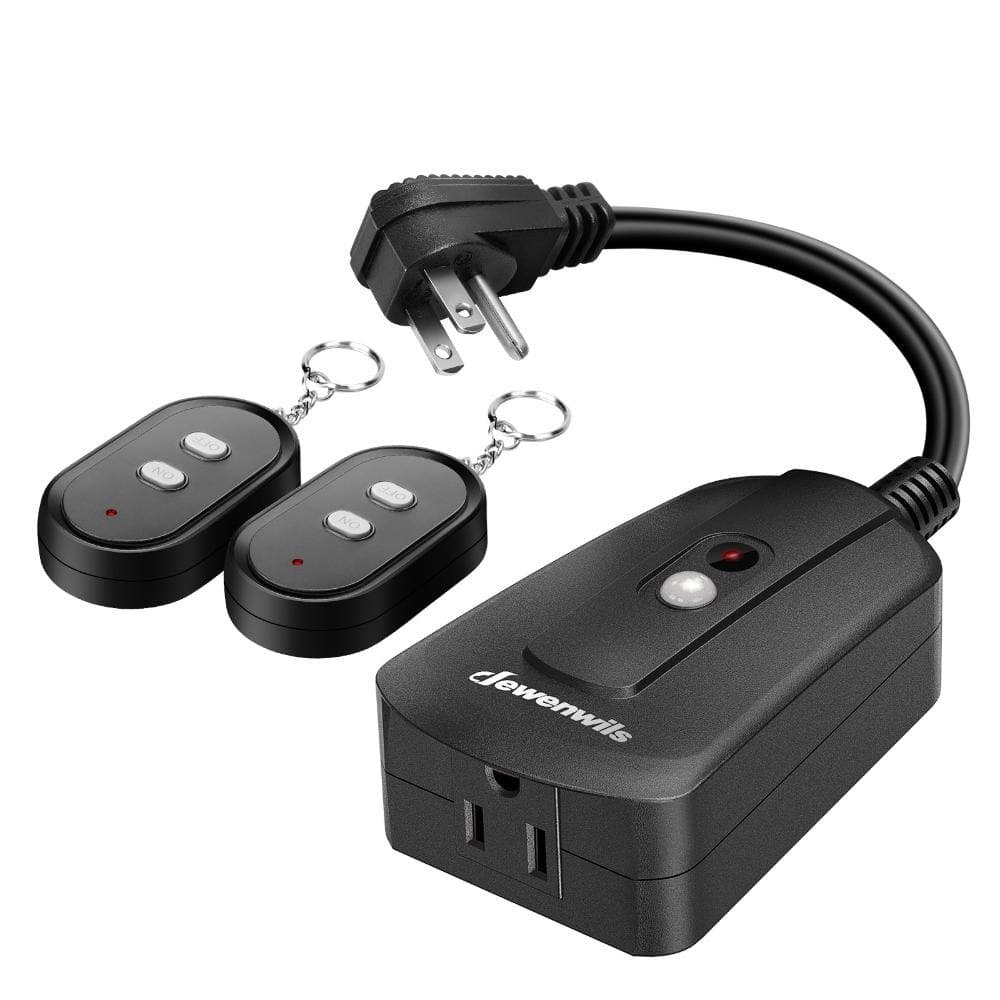 15A Weatherproof Remote Control Outlet, Heavy Duty Wireless Switch with 2 Remotes, 100 FT Range, UL Listed price history on PriceWatchPro