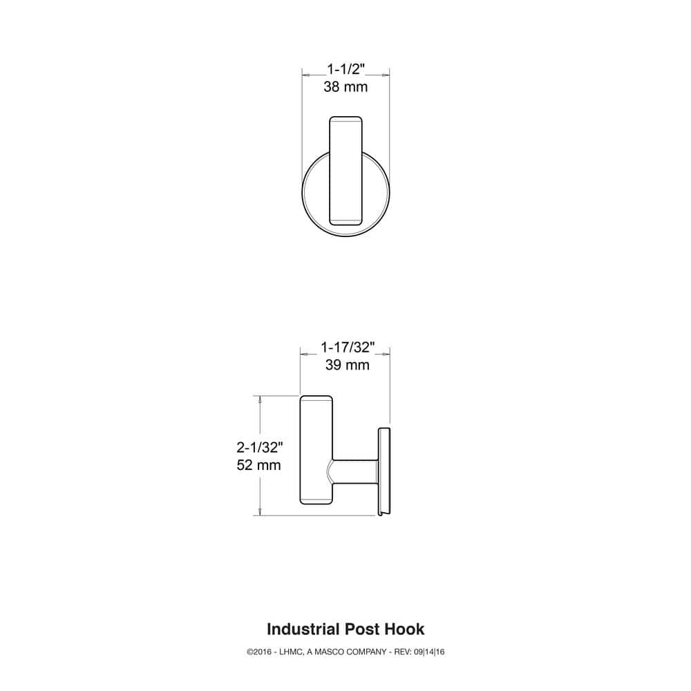 Satin Nickel Wall Mounted Utility Hook
