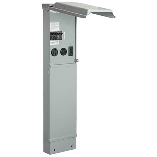 100 Amp 5-Space 10-Circuit Single Head Pad Mount RV Pedestal (U075CP4010)
