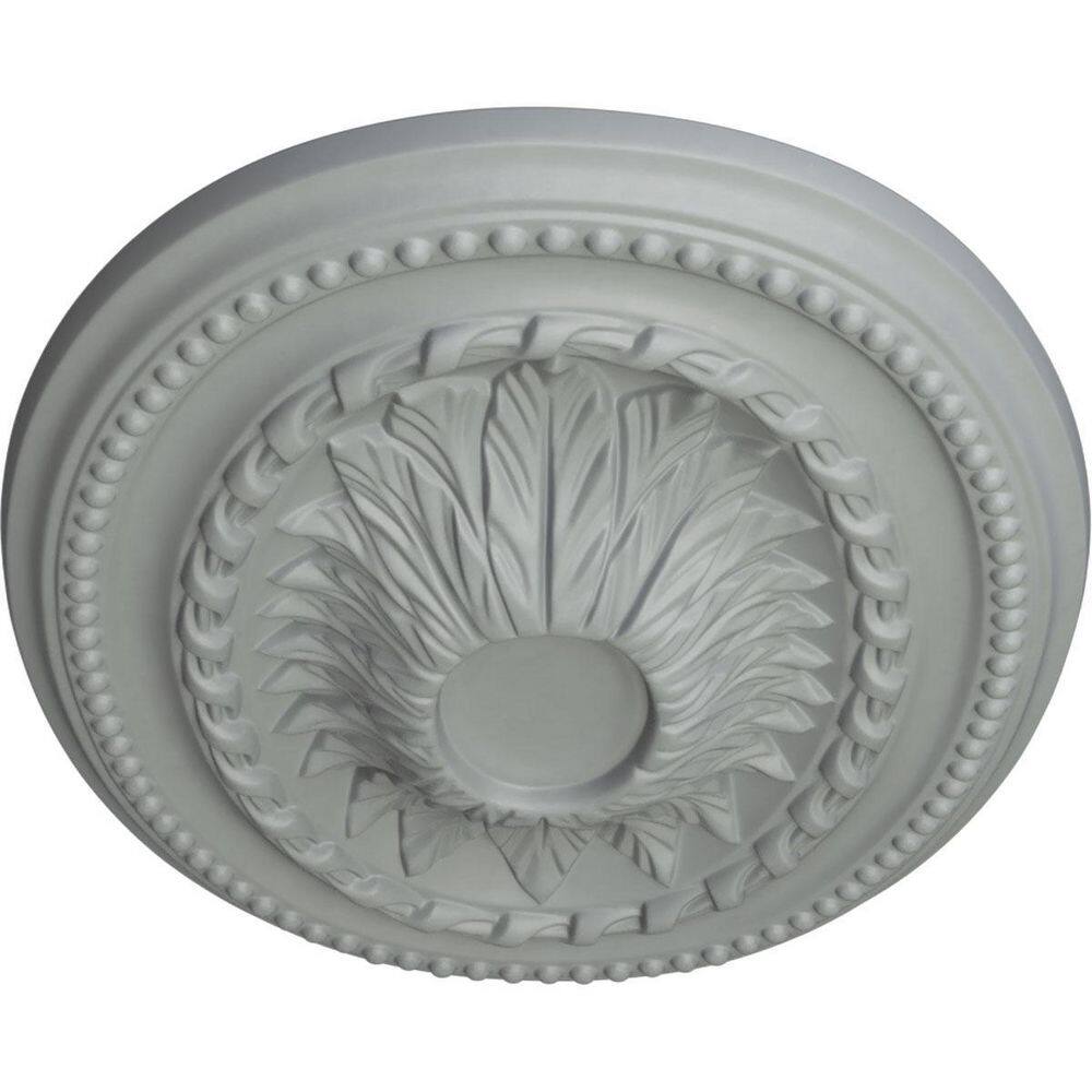 Primed White Polyurethane Oval Ceiling Medallion