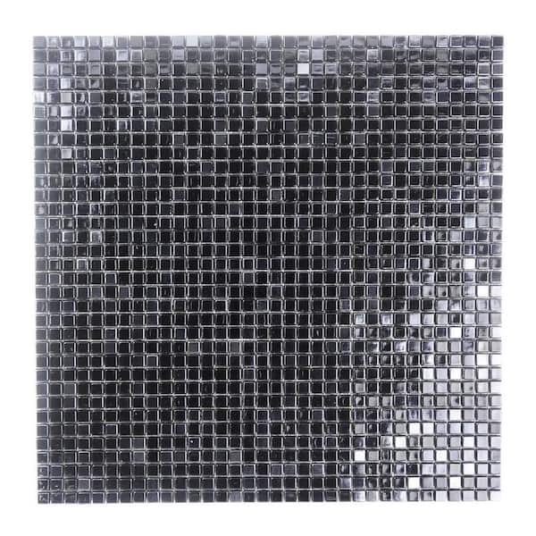 Galaxy Black 12 in. x 12 in. Square Glass Wall Pool Floor Mosaic Tile (10 sq. ft./Case)