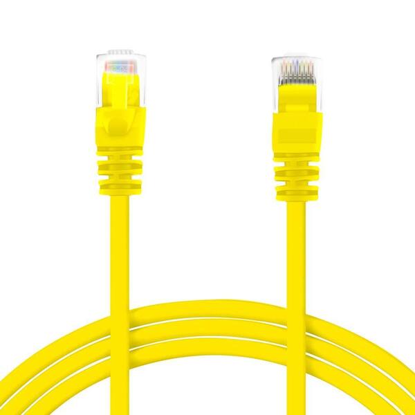 GearIt 1 ft. Cat5e Ethernet LAN Network Patch Cable - Yellow (10-Pack)