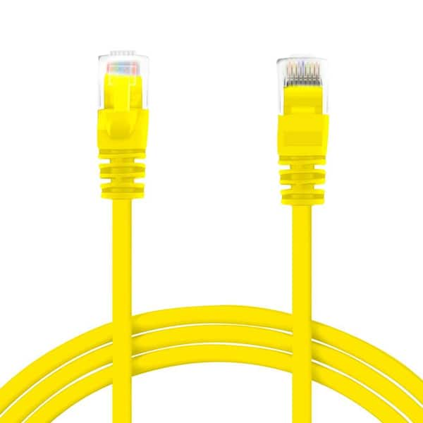 GearIt 7 ft. Cat5e RJ45 Ethernet LAN Network Patch Cable - Yellow (16-Pack)