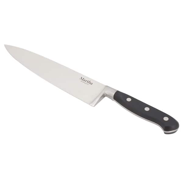 Carverton 8 in. Stainless Steel Chef Knife in Black