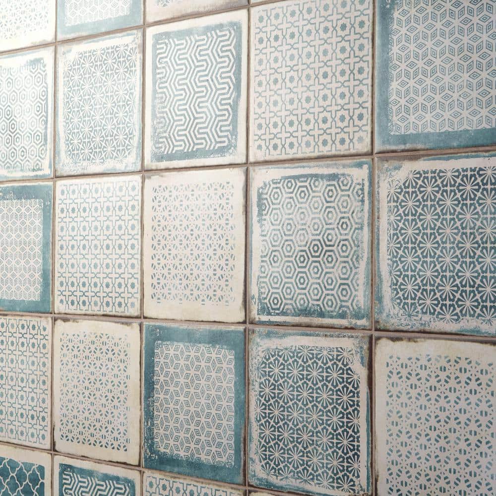 Coronado 8" x 8" Blue Matte Porcelain Wall and Floor Tile