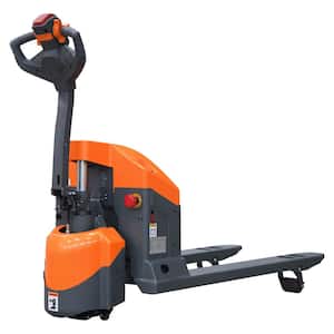 GEL Battery 24V/65AH 3300 lbs. Fully Electric Pallet Jack Truck with Built-Out Charger Orange