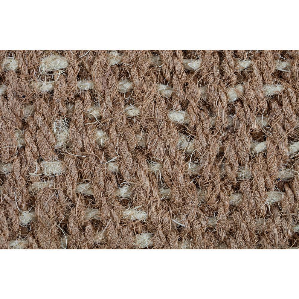 Natural Tan and Black Coir Outdoor Boot Tray