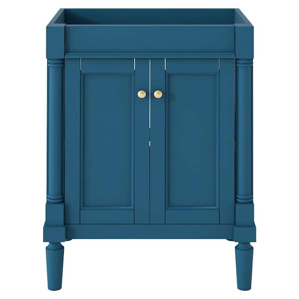 Unbranded 24 in. W x 18 in. D x 33 in. H Bath Vanity Cabinet without Top in Blue