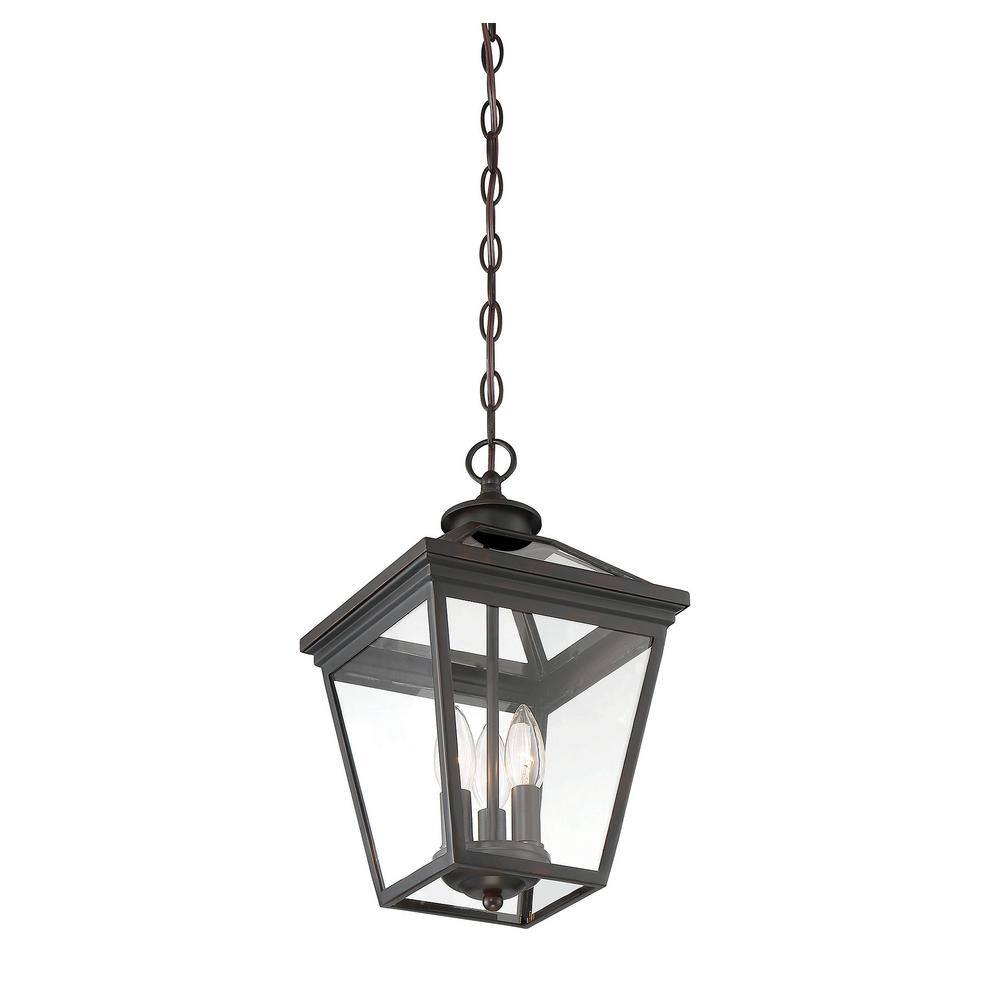 Ellijay English Bronze 3-Light Outdoor Hanging Lantern