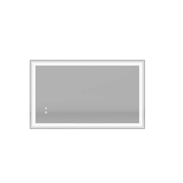 FUNKOL 40 in. W x 24 in. H Rectangular Frameless LED Anti Fog Dimmable Front Back Light Wall Bathroom Vanity Mirror in White