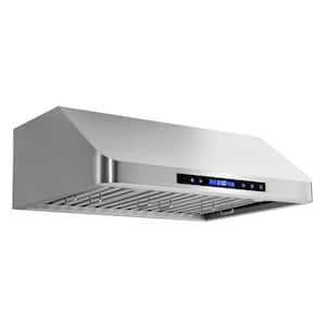 30 in. Ducted Under Cabinet Range Hood in Stainless Steel with Touch Display, LED Lighting and Permanent Filters