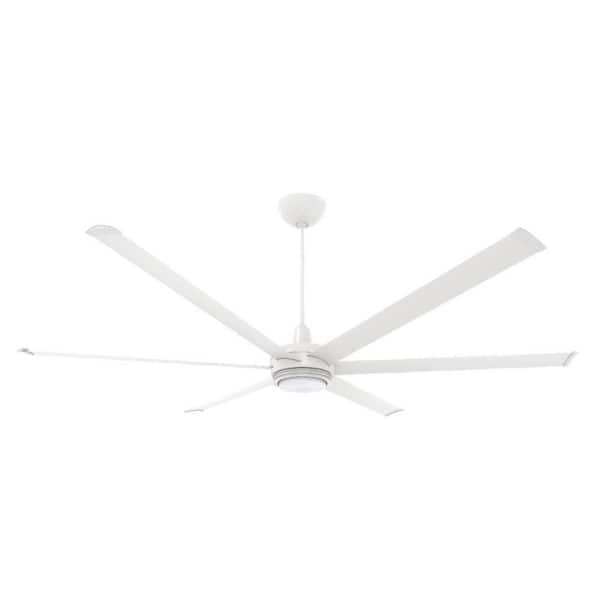 Big Ass Fans es6 84 in. Indoor/Outdoor White Smart Ceiling Fan Settings Motion Detection and Voice Control MK-ES62-072306A787I20S2S34 - The Home Depot