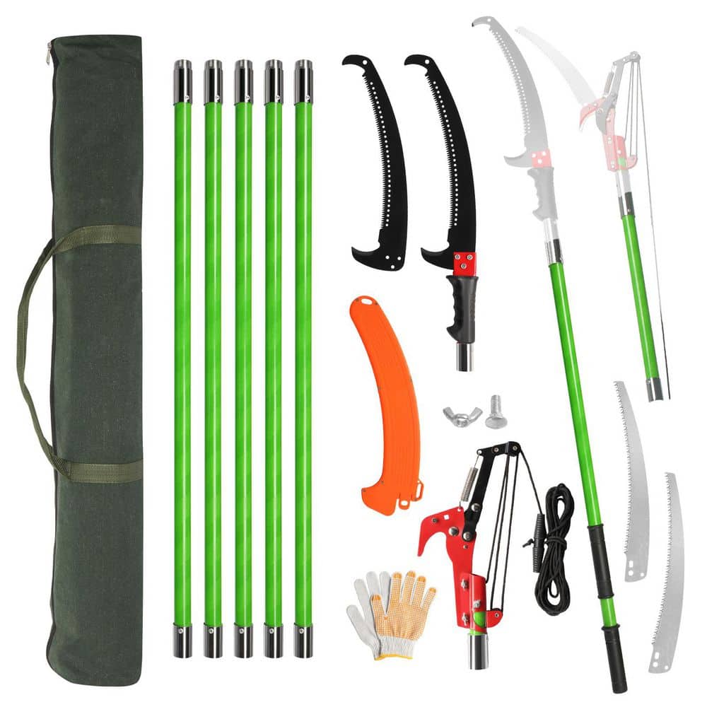 288 in. x 13.7 in. Green Extendable Tree Pruner with Sharp Steel Blade and Scissors High Branches Trimming price history on PriceWatchPro