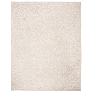 Trace Camel/Ivory 9 ft. x 12 ft. Distressed Floral Area Rug