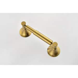 6-Piece Brass Flared Bath Hardware Set with Mounting Hardware in Brushed Gold