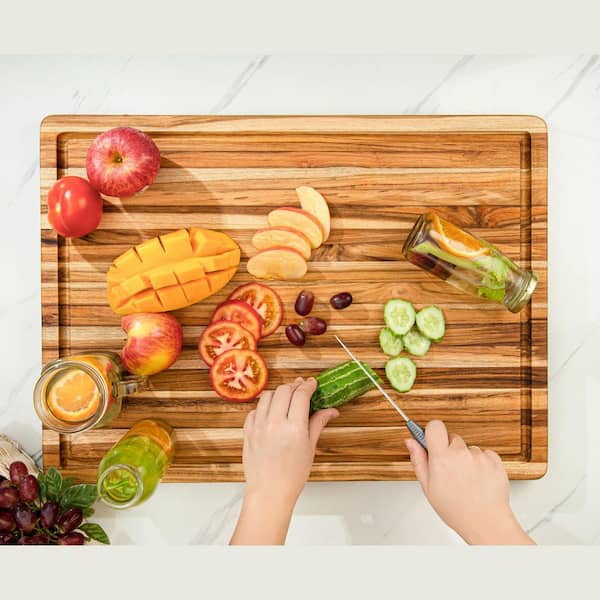 24 x 18 inch Extra Large Bamboo Cutting Board with Juice Groove, Kitchen Wood Chopping Boards