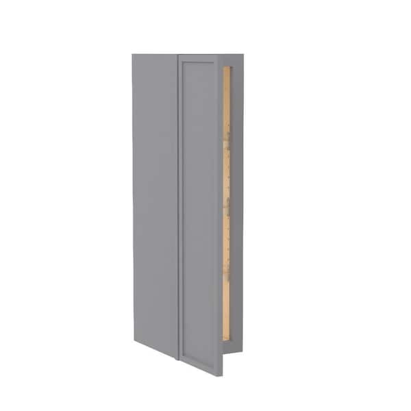 Franklin 9 in. W x 12 in. D x 36 in. H Assembled Plywood Wall Kitchen Cabinet in Veiled Gray with Soft Close
