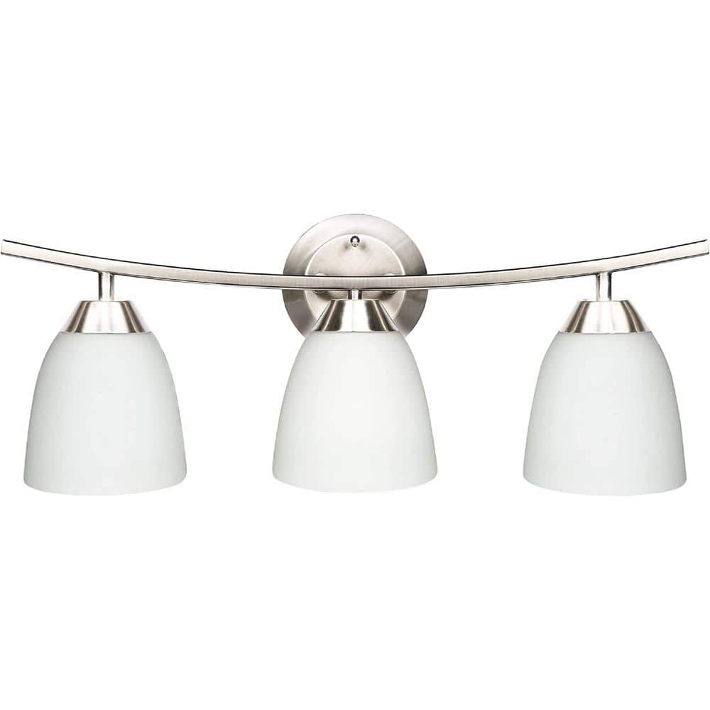Lecoht 22 in. 3Light Brushed Nickel Light Fixture KCH45360 The Home