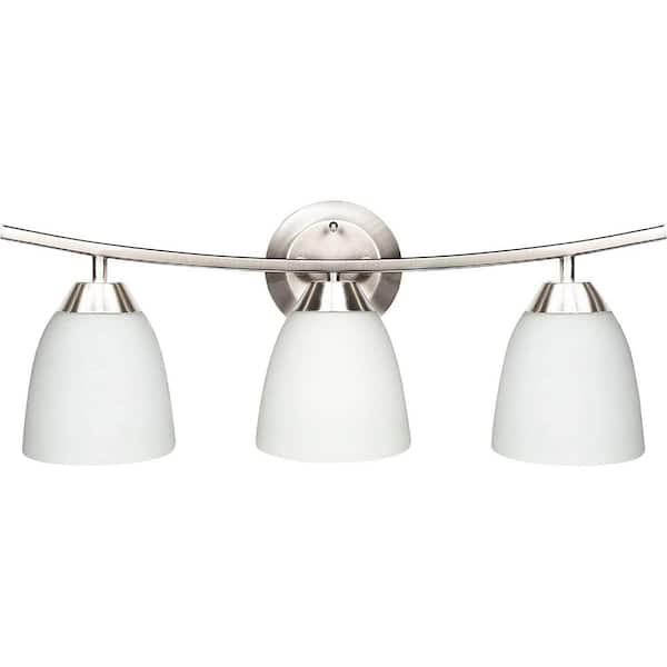 Lecoht 22 In 3 Light Brushed Nickel Light Fixture KCH45360 The Home   Brushed Nickel Lecoht Vanity Lighting Kch45360 64 600 