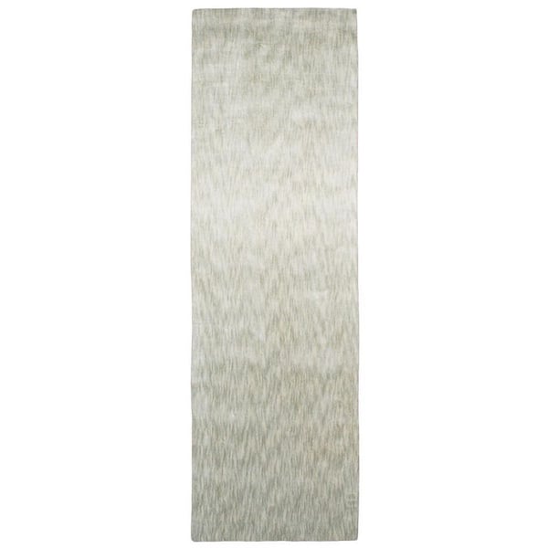 HomeRoots 2 x 8 Ivory, Silver Chevron Runner Rug