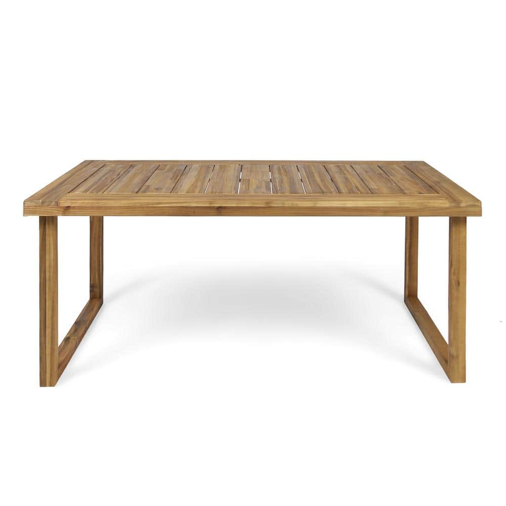 Sandblast Natural 69" Acacia Wood Patio Dining Table