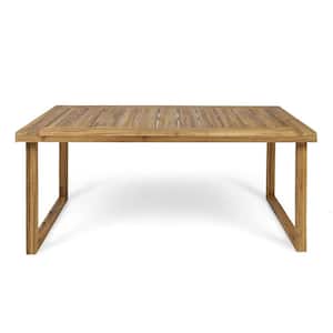 Nestor Sandblast Natural Rectangular Wood Outdoor Dining Table
