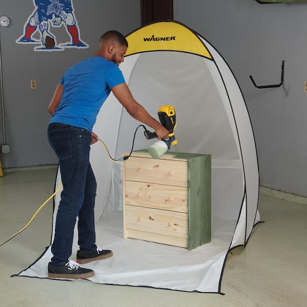 Portable Paint Booth, Larger Spray Paint Tent with Built-in Floor & Mesh  Screen, Painting Tent