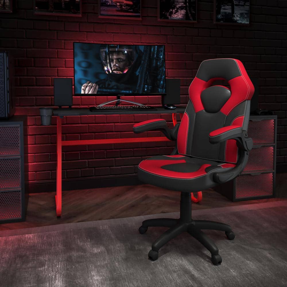 51.5 in. Rectangular Red Computer Desk