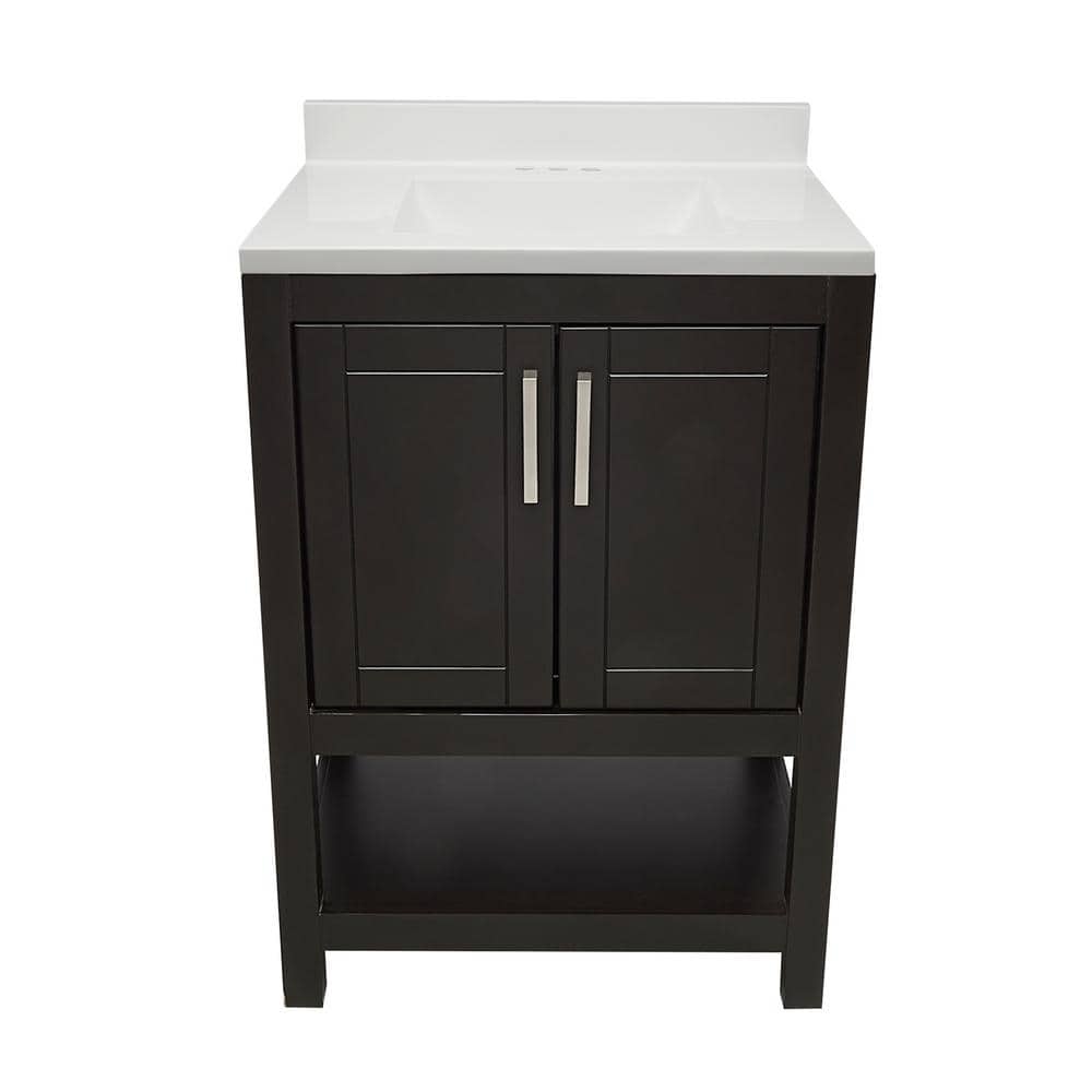 Taos 25 in. W x 19. in D. x 36 in. H Bath Vanity in Espresso with Cultured Marble White Top price history on PriceWatchPro