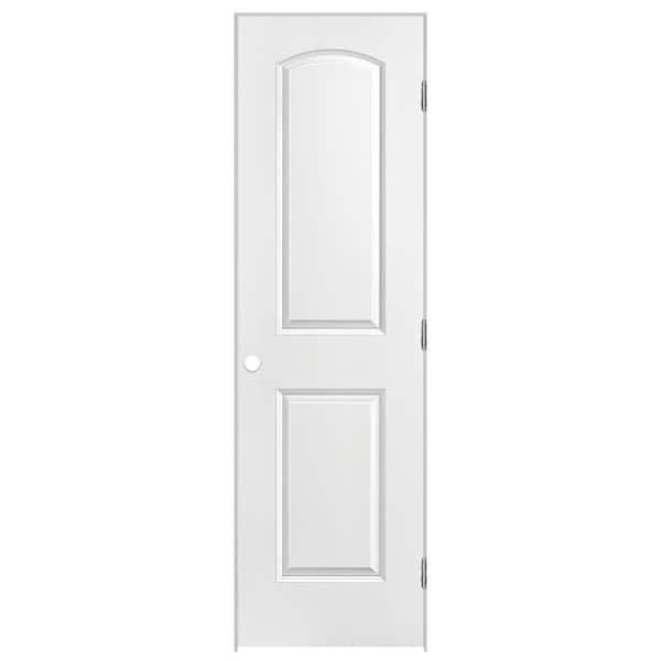 Masonite 28 in. x 80 in. 2 Panel Left-Handed Primed Composite Hollow Core Single Prehung Interior Door 4-9/16 in. Split Jamb