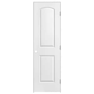 24 in. x 80 in. 2 Panel Left-Handed Primed Composite Hollow Core Single Prehung Interior Door 4-9/16 in. Split Jamb
