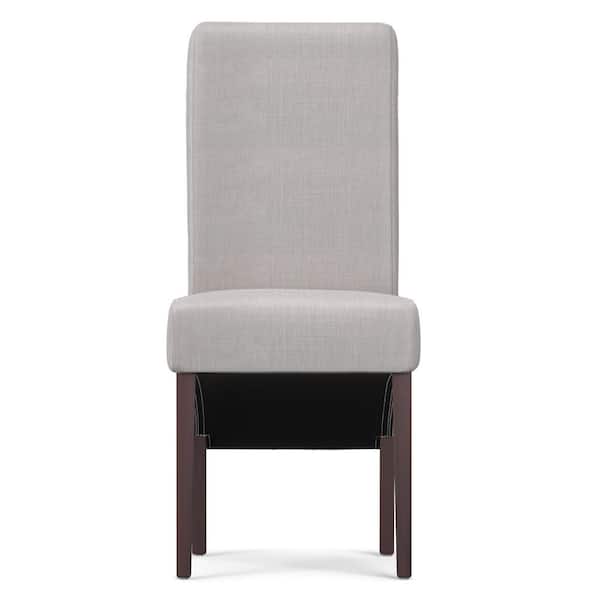 Avalon Transitional Deluxe Parson Dining Chair in Light Beige Linen Look Fabric (Set of 2)