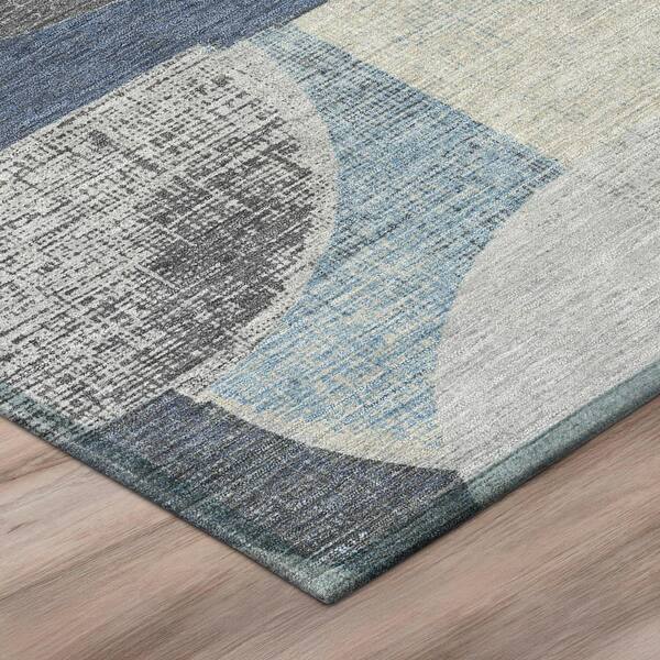 Chantille Machine Washable Indoor/Outdoor Abstract ACN3059 Navy 10 ft. x 14 ft. Area Rug