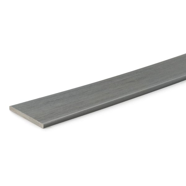 Composite Prime+ 1/2 in. x 8 in. x 12 ft. Square Sea Salt Gray Composite Riser (Actual: 0.58 in. x 7 1/4 in. x 12 ft.)
