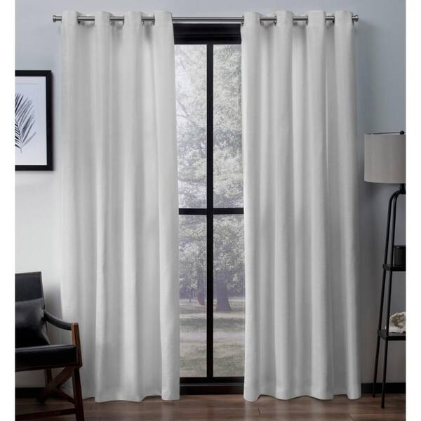 Have A Question About Exclusive Home Curtains Winter White Faux Silk Grommet Room Darkening Curtain 54 In W X 63 L Set Of 2 Pg 1 The Depot Curtains Winter White, Does Home Depot Have Curtains