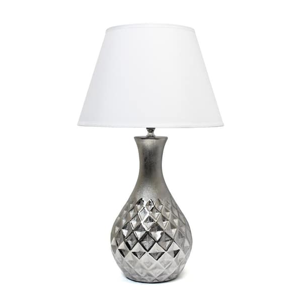 Elegant Designs 20.13 in. Juliet Ceramic Table Lamp with Metallic