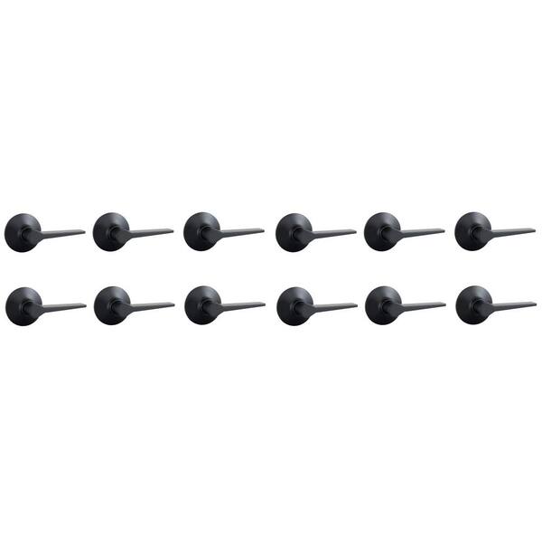 Freedom Matte Black Hall/Closet Door Lever 12-Pack