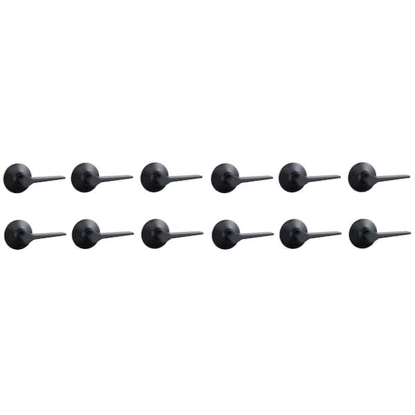 Freedom Matte Black Hall/Closet Door Lever 12-Pack