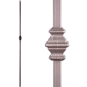 Versatile 44 in. x 0.5 in. Ash Grey Single Knuckle Hollow Wrought Iron Baluster